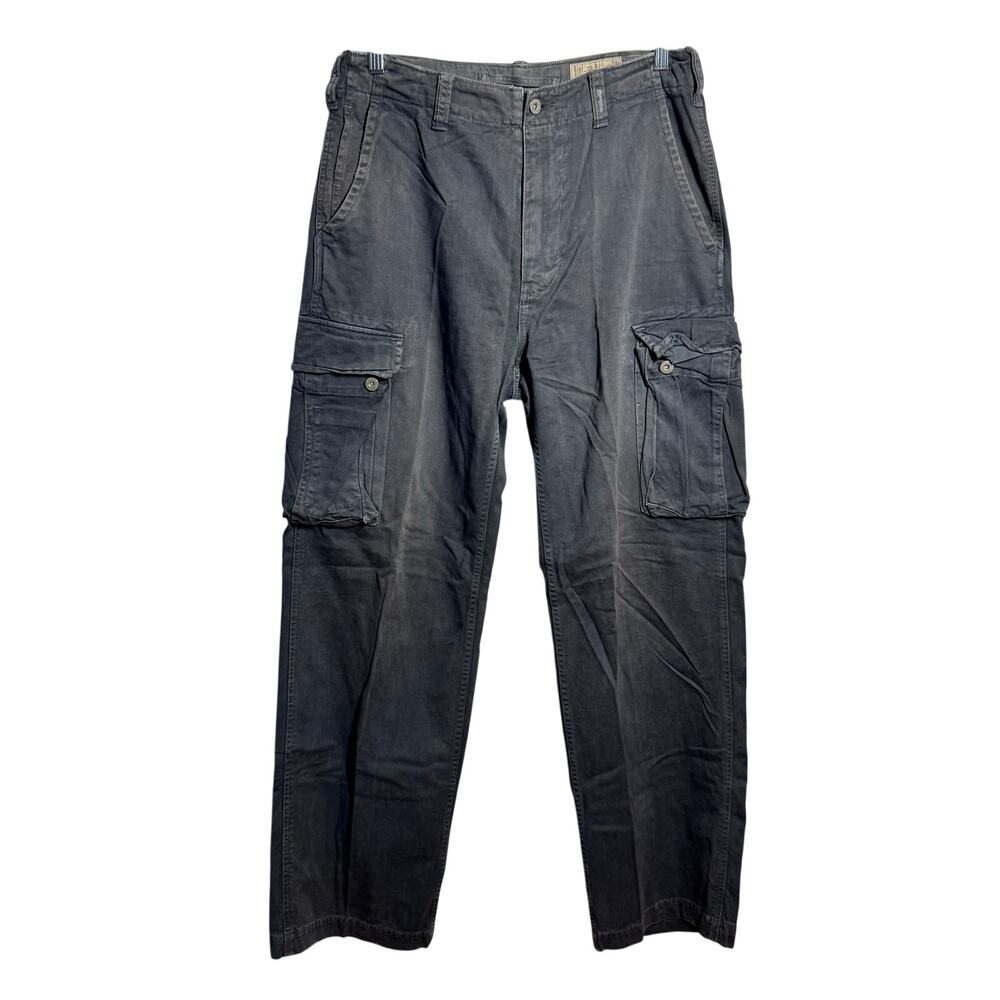American Eagle Vintage Y2K Baggy Cargo Pant Men 32/34 Gray Military Faded Street